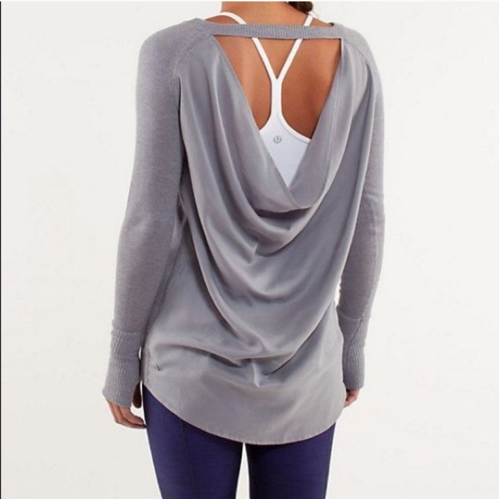 Lululemon Unity Drape Open Back Cashmere Sweater 8